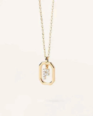 Initial Alphabet Pendant Necklace | A-Z Letters | Gold Plated