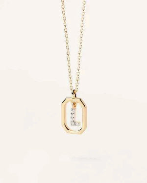 Initial Alphabet Pendant Necklace | A-Z Letters | Gold Plated