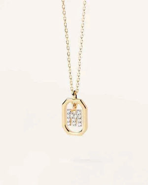 Initial Alphabet Pendant Necklace | A-Z Letters | Gold Plated