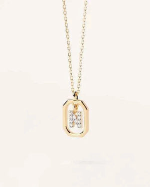 Initial Alphabet Pendant Necklace | A-Z Letters | Gold Plated