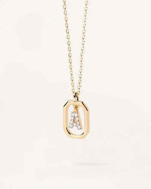 Initial Alphabet Pendant Necklace | A-Z Letters | Gold Plated
