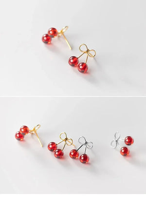 Cherry Stud Earrings - Miora