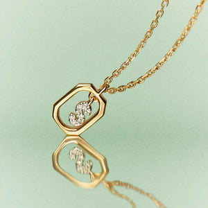 Initial Alphabet Pendant Necklace | A-Z Letters | Gold Plated
