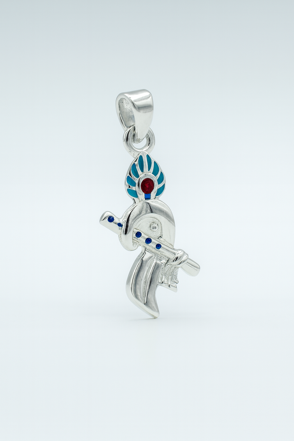 Divine Symbol Pendant Necklace | Enamel Detailed Trishul & Damru Design | Spiritual Style
