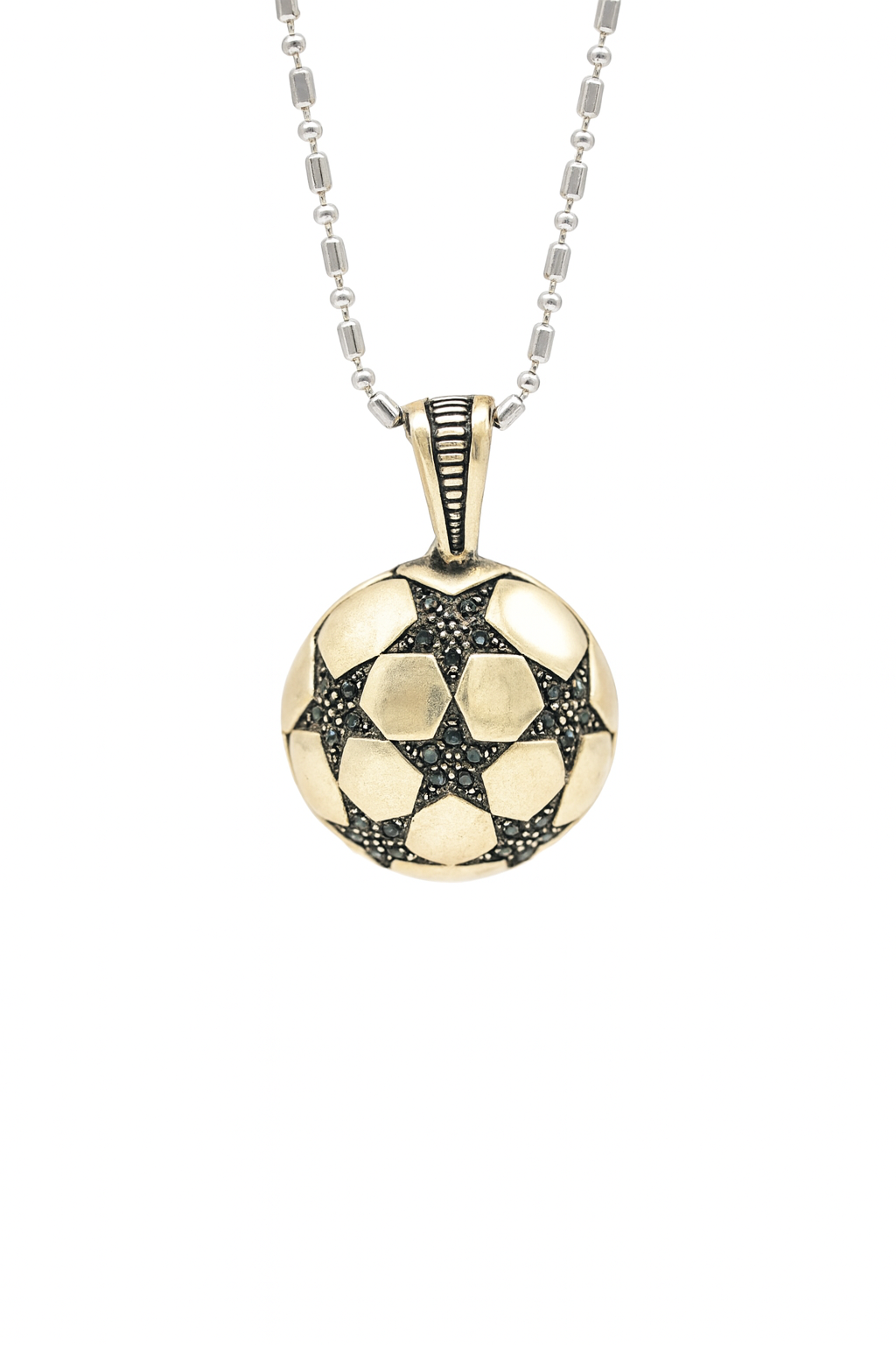 Star Soccer Ball Pendant Necklace | Sporty Unisex Pendant | Bold Modern Design for Everyday Style