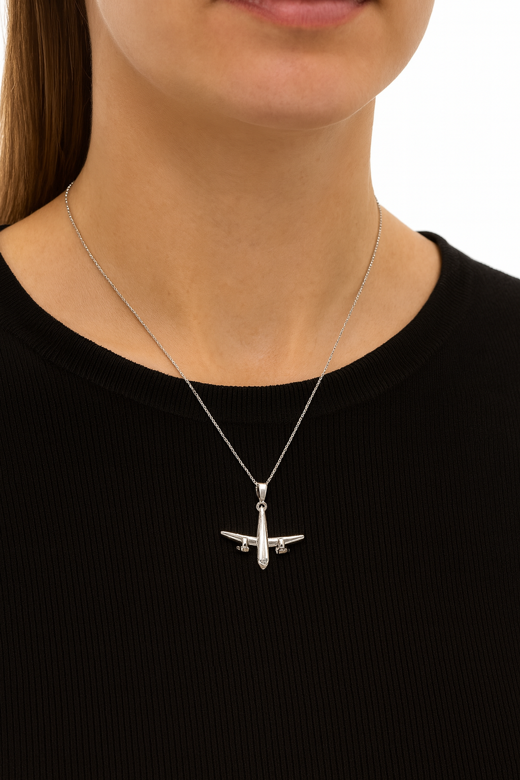 Airplane Pendant | Travel-Inspired Jewelry | Unisex Modern Design