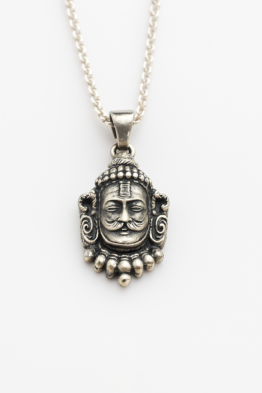 Royal Moustache Pendant Necklace | Heritage Face Design | Unisex Statement Jewelry