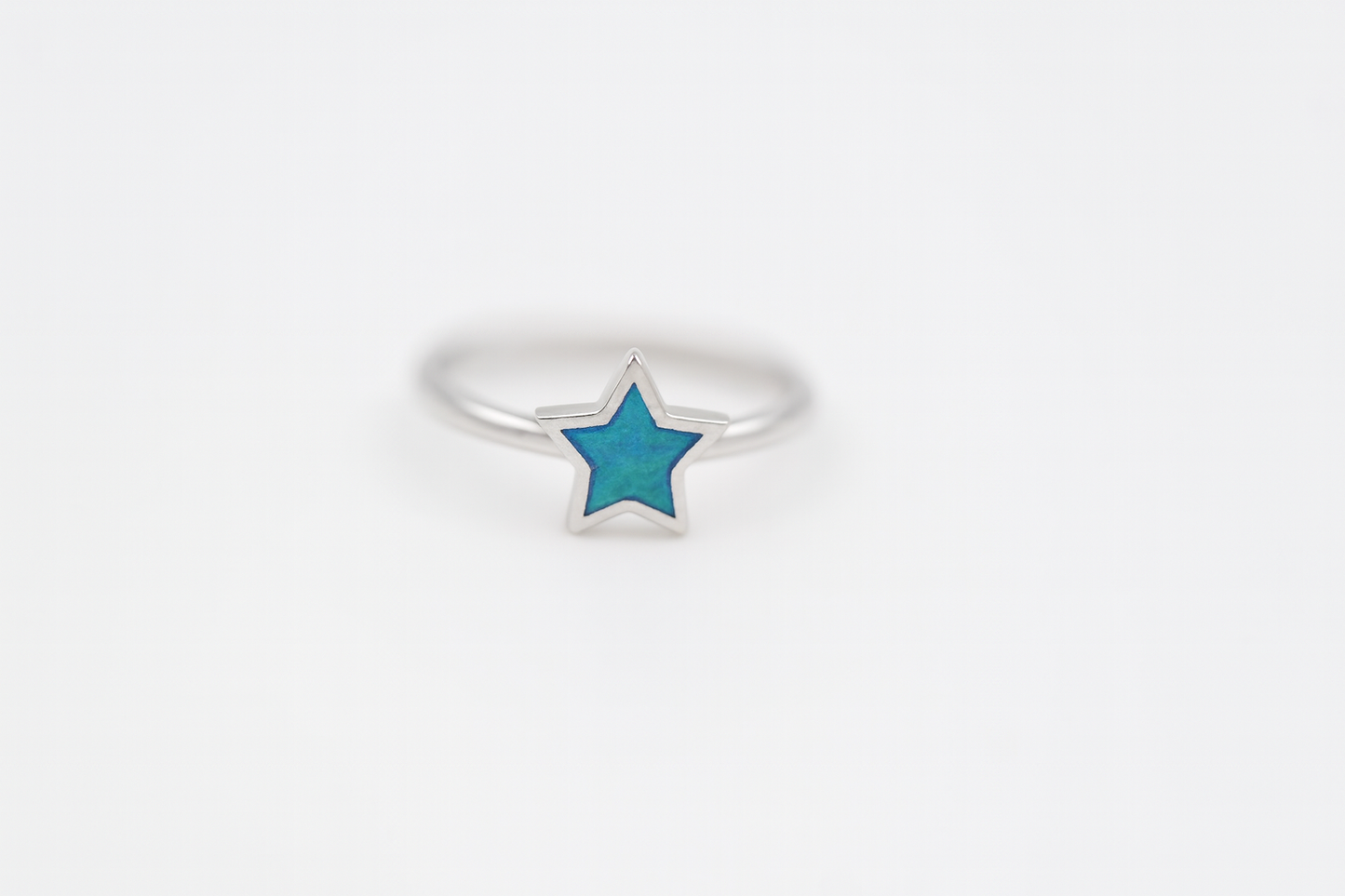 Blue Star Ring | Enamel Design