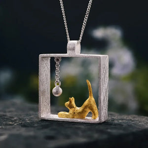 Cat Play Box Pendant - Miora