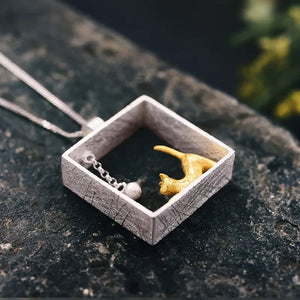 Cat Play Box Pendant - Miora