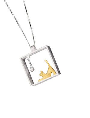 Cat Play Box Pendant - Miora
