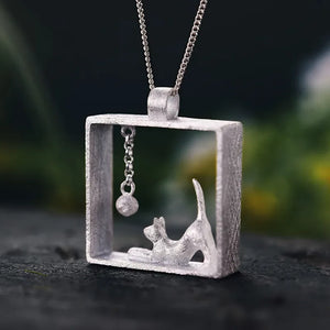 Cat Play Box Pendant - Miora