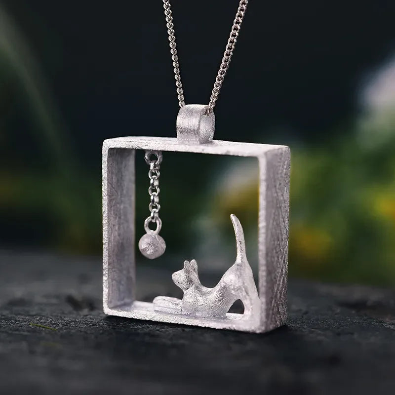 Cat Play Box Pendant - Miora