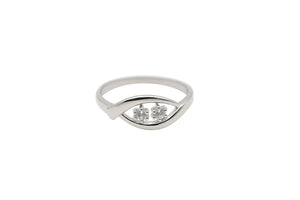 Womens Twin Stone Adjustable Toe Ring - Miora