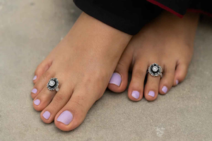 Floral Swirl Adjustable Toe Rings