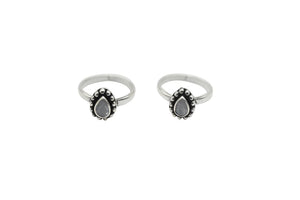 Beaded Oval Adjustable Toe Rings - Miora