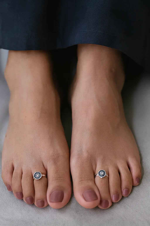 Womens Twisted Rope Adjustable Toe Rings