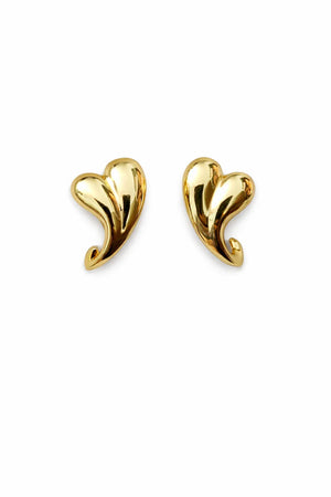 Curved Heart Earrings - Miora