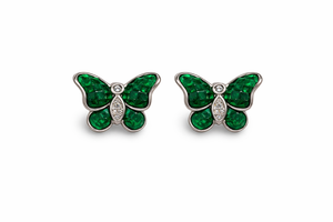 Green Butterfly Earrings - Miora