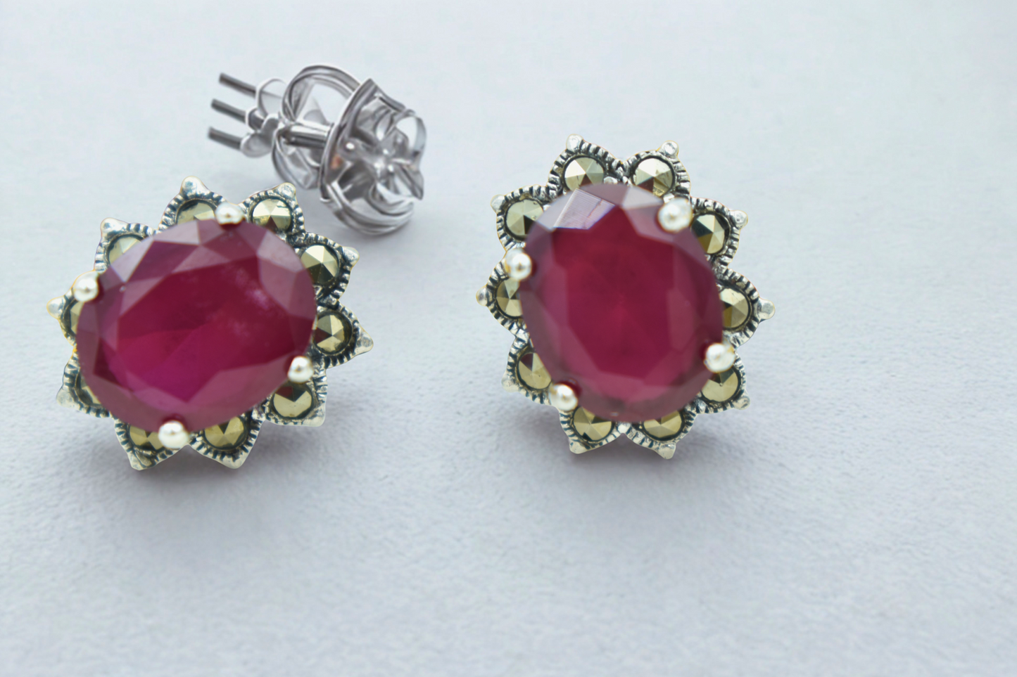 Antique Oval Stud Earrings
