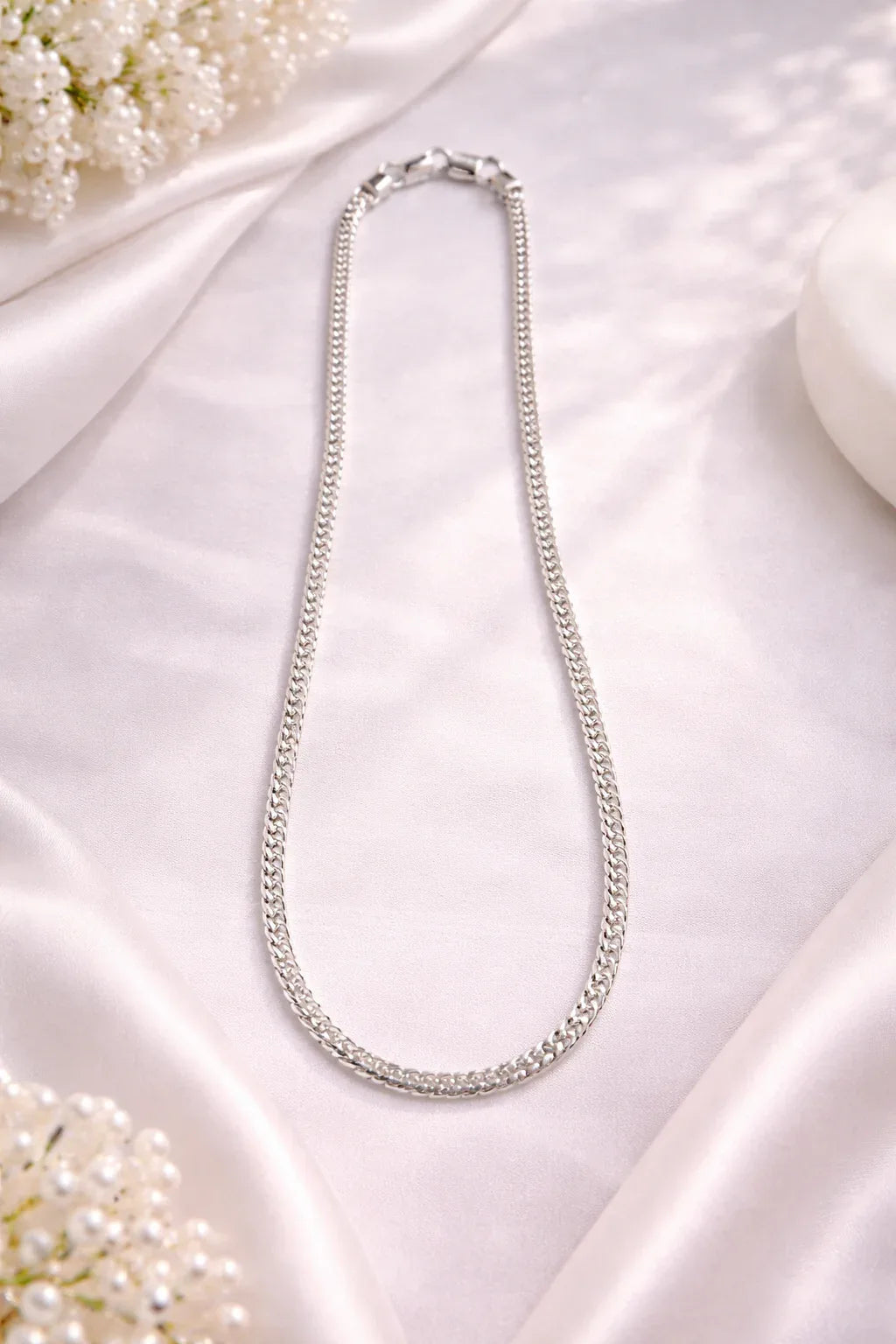 Rhodium Braided Chain - Miora