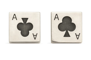MIORA 925 Sterling Silver Ace-Clubs Playing Cufflinks - image 4