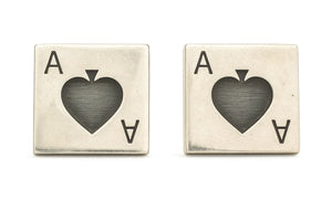 MIORA 925 Sterling Silver Ace-Hearts Cufflinks - image 4
