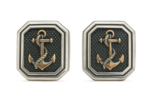 MIORA 925 Sterling Silver Anchor Rope Cufflinks - image 4