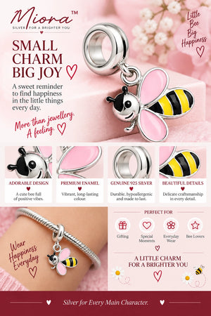 MIORA 925 Sterling Silver Bee Charm