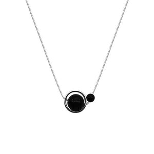 MIORA 925 Sterling Silver Black-Agate Pearl Necklace - image 4