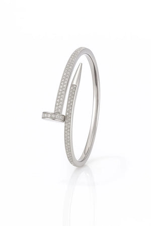MIORA 925 Sterling Silver Bolt-Grace Zirconia Bangle - image 3