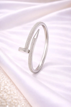 MIORA 925 Sterling Silver Bolt-Grace Zirconia Bangle - main image