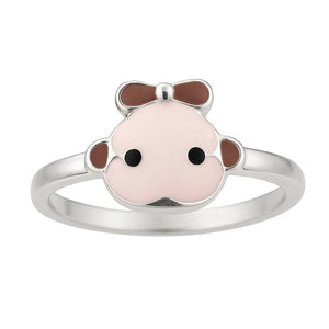 MIORA 925 Sterling Silver Bow Bear Ring