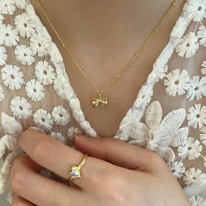MIORA 925 Sterling Silver Bow Knot Necklace - image 6