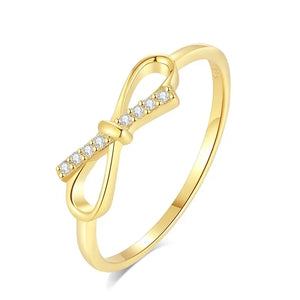 MIORA 925 Sterling Silver Bow Knot Ring