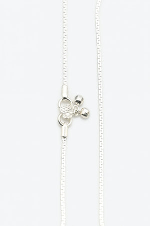 MIORA 925 Sterling Silver Box Chain Anklet - image 3