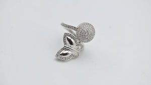 MIORA 925 Sterling Silver Butterfly-Orb Zirconia Ring - image 3