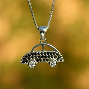 MIORA 925 Sterling Silver Car Zirconia Necklace