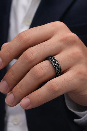 MIORA 925 Sterling Silver Celtic Knot Ring
