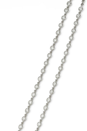 MIORA 925 Sterling Silver Chain Zirconia Anklet - image 3