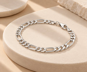 MIORA 925 Sterling Silver Cuban Link Bracelet