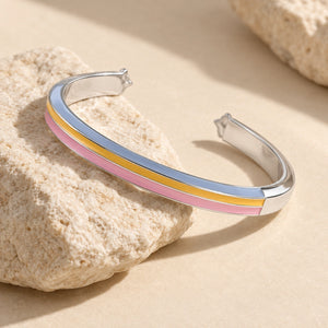 MIORA 925 Sterling Silver Dual Enamel Bracelet