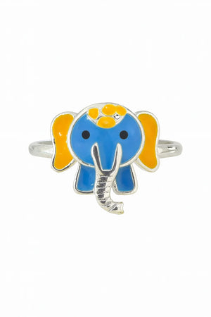 MIORA 925 Sterling Silver Elephant Enamel Ring