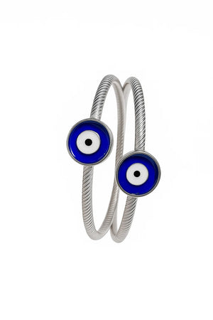 MIORA 925 Sterling Silver Evil Eye Kada