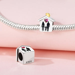 MIORA 925 Sterling Silver Family Home Bead