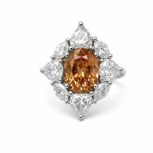 MIORA 925 Sterling Silver Fiery-Citrine Zirconia Ring - image 3