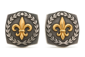 MIORA 925 Sterling Silver Fleur-de-Lis Cufflinks - image 4
