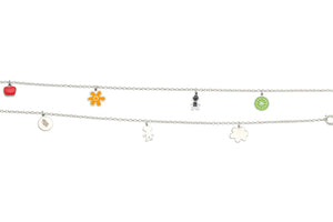 MIORA 925 Sterling Silver Flower Heart Anklet - image 3