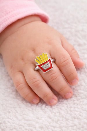 MIORA 925 Sterling Silver Fries Enamel Ring
