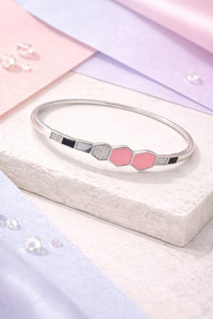 MIORA 925 Sterling Silver Geometric Hexa Bracelet - image 2